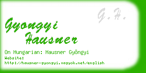 gyongyi hausner business card